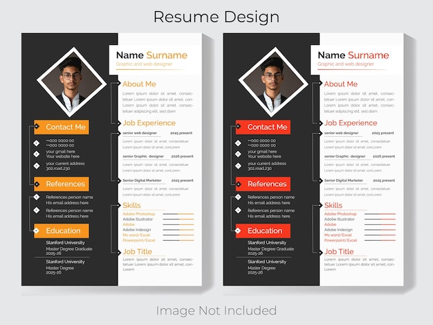 Plantilla vectorial de diseño de carta de presentación y currículum moderno y limpio para solicitudes de empleo empresarial