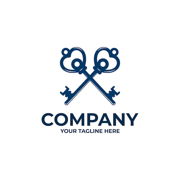 plantilla vectorial de diseño clave del logotipo