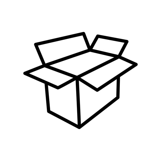 plantilla vectorial de diseño de icona de caja