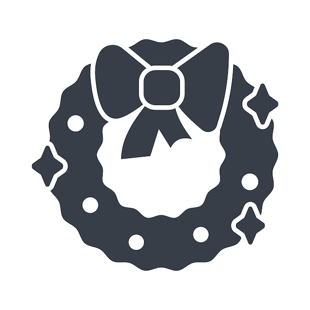 plantilla vectorial de diseño de icona de corona de navidad