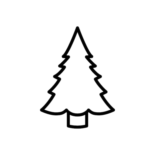 plantilla vectorial de diseño de icono de abeto