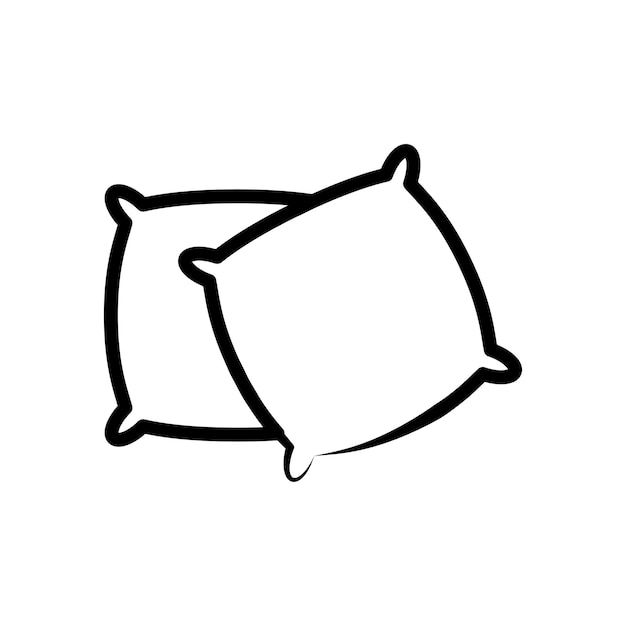 plantilla vectorial de diseño de icono de almohada