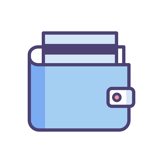 plantilla vectorial de diseño de icono de billetera