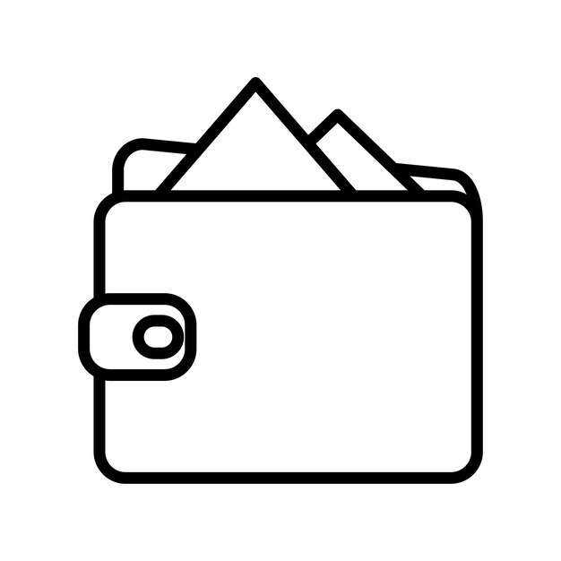 plantilla vectorial de diseño de icono de billetera
