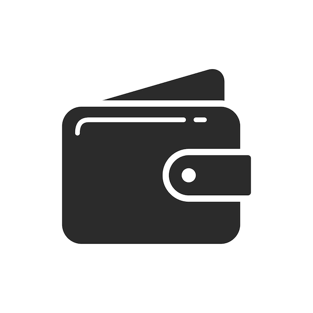 plantilla vectorial de diseño de icono de billetera
