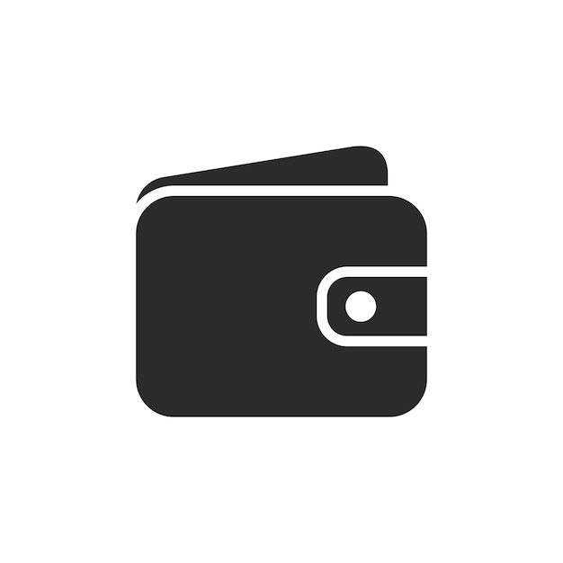 plantilla vectorial de diseño de icono de billetera