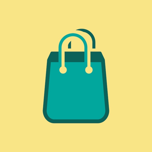 plantilla vectorial de diseño de icono de bolsa de compras