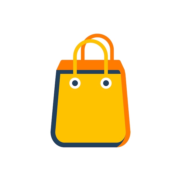 plantilla vectorial de diseño de icono de bolsa de compras