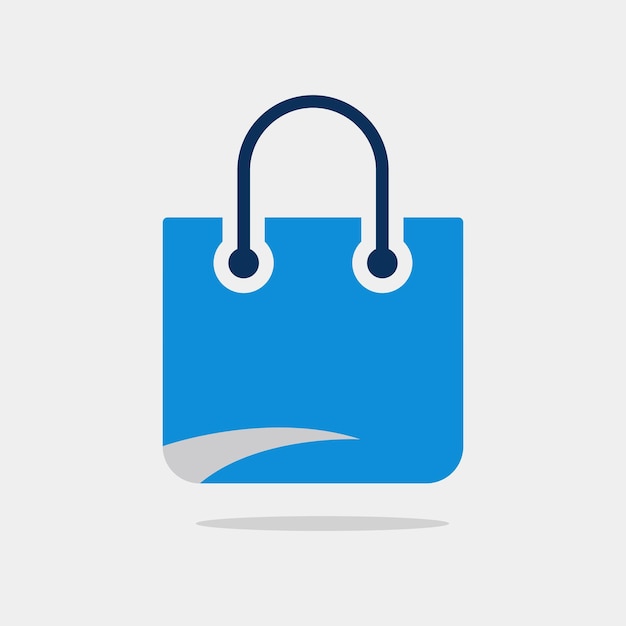 plantilla vectorial de diseño de icono de bolsa de compras