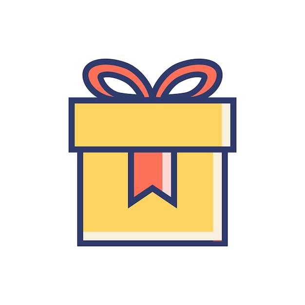 plantilla vectorial de diseño de icono de caja de regalos