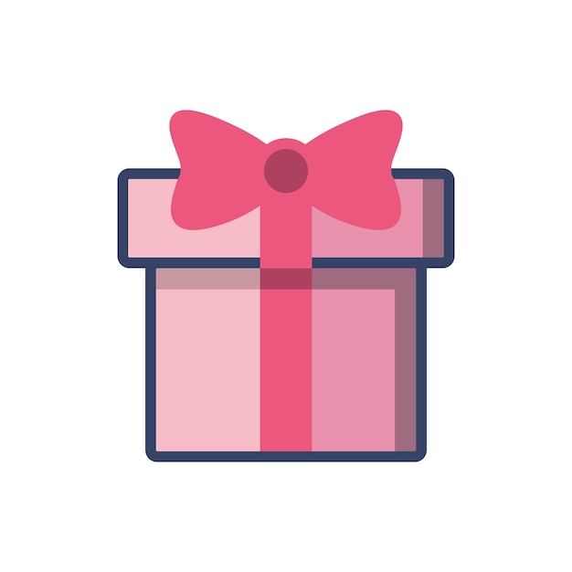 plantilla vectorial de diseño de icono de caja de regalos