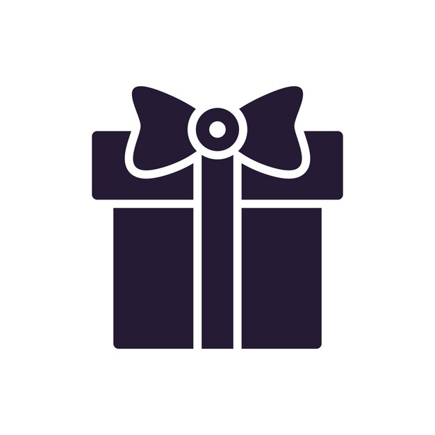 plantilla vectorial de diseño de icono de caja de regalos