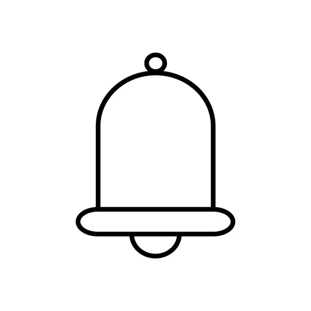 plantilla vectorial de diseño de icono de campana