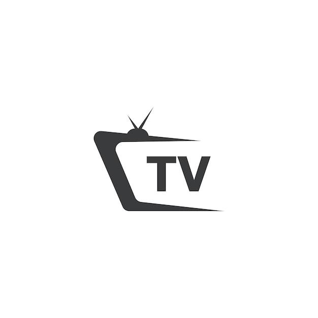 Vector plantilla vectorial de diseño de icono de canal de televisión o de televisión