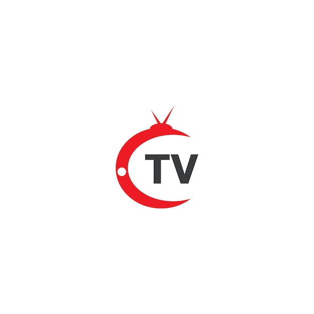 plantilla vectorial de diseño de icono de canal de televisión o de televisión
