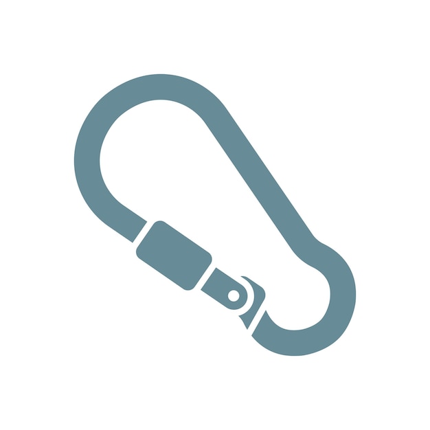 Plantilla vectorial de diseño de icono de carabiner