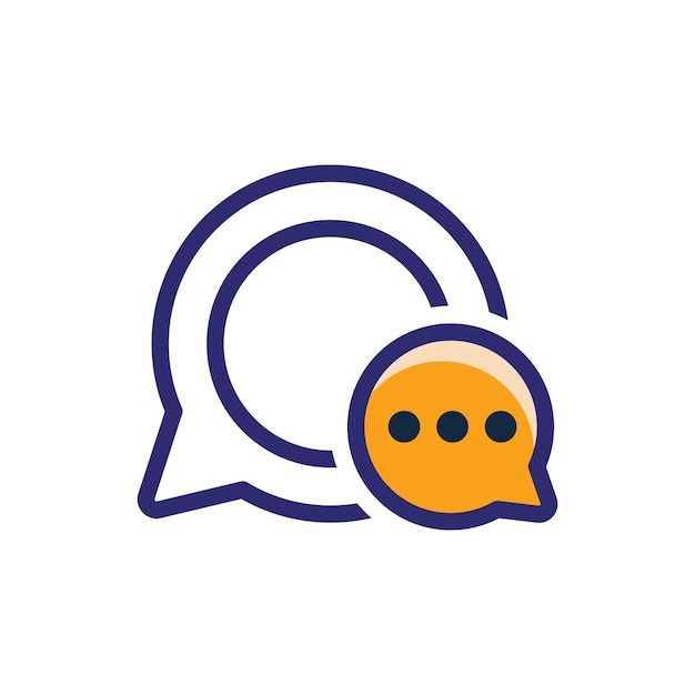 plantilla vectorial de diseño de icono de chat