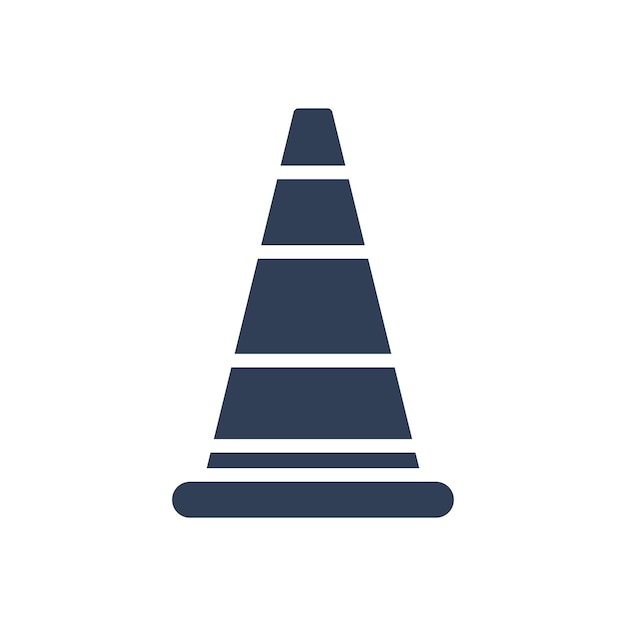 plantilla vectorial de diseño de icono de cono de seguridad
