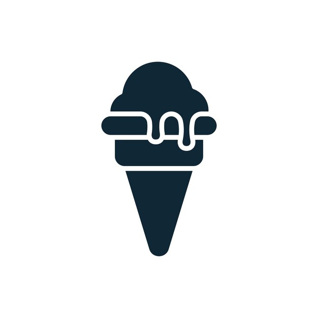 plantilla vectorial de diseño de icono de helado