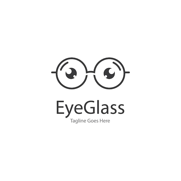 plantilla vectorial de diseño de icono de logotipo de gafas