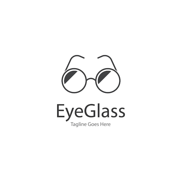 plantilla vectorial de diseño de icono de logotipo de gafas