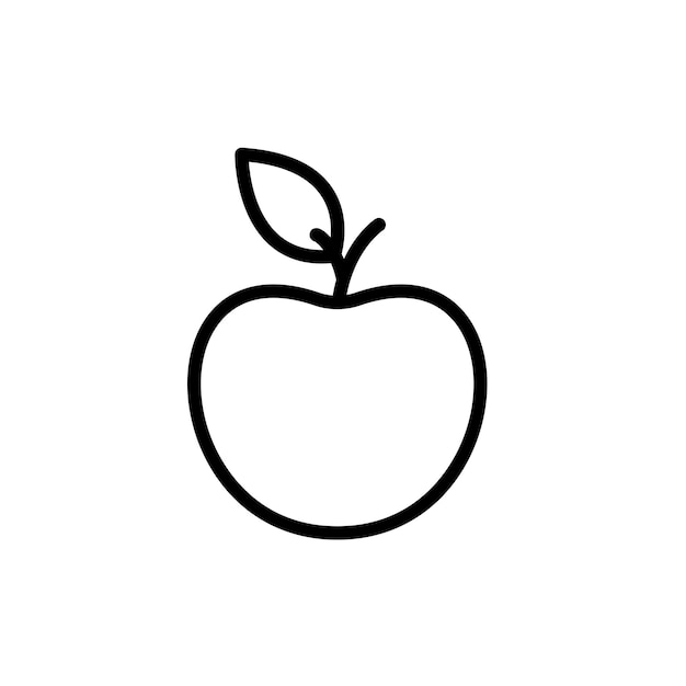 plantilla vectorial de diseño de icono de manzana