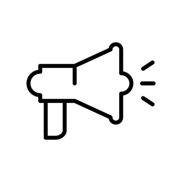 plantilla vectorial de diseño de icono de megáfono