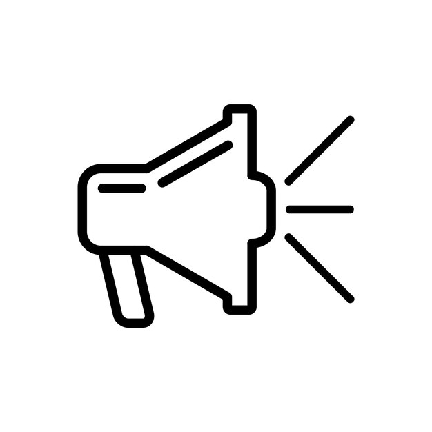 plantilla vectorial de diseño de icono de megáfono