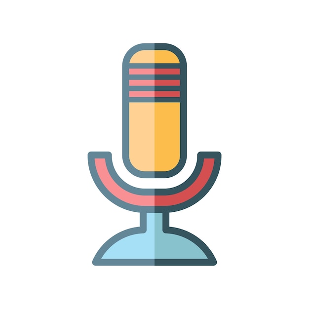 plantilla vectorial de diseño de icono de micrófono