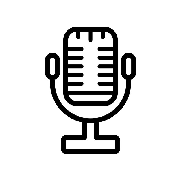 plantilla vectorial de diseño de icono de micrófono