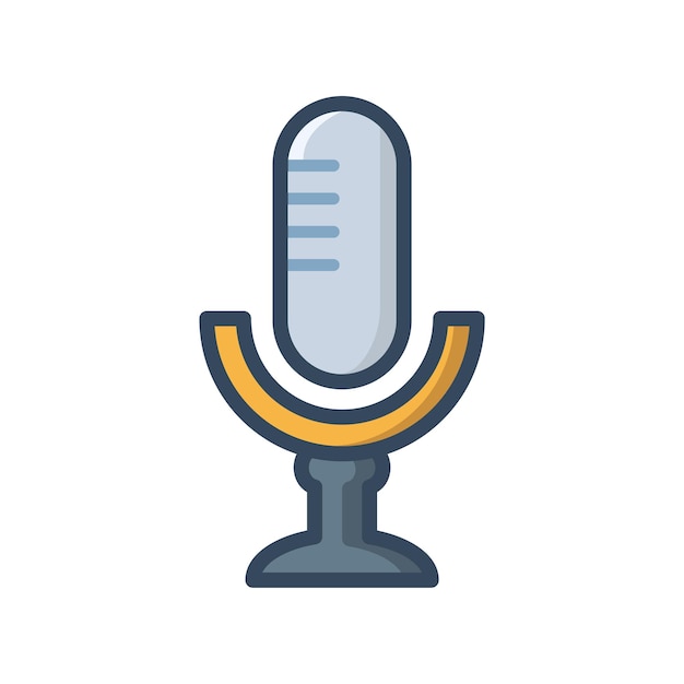 plantilla vectorial de diseño de icono de micrófono