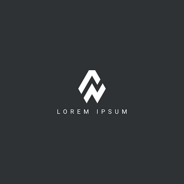 Plantilla vectorial de diseño de icono de monograma con logotipo de letra mínima creativa AN NA