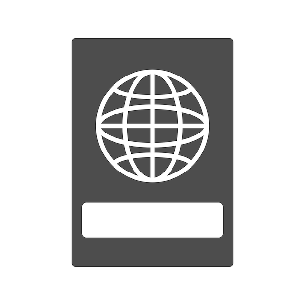 plantilla vectorial de diseño de icono de pasaporte
