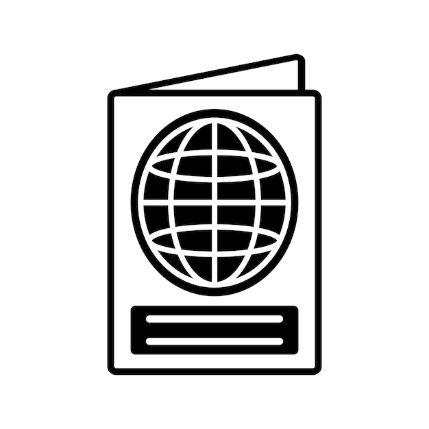 plantilla vectorial de diseño de icono de pasaporte