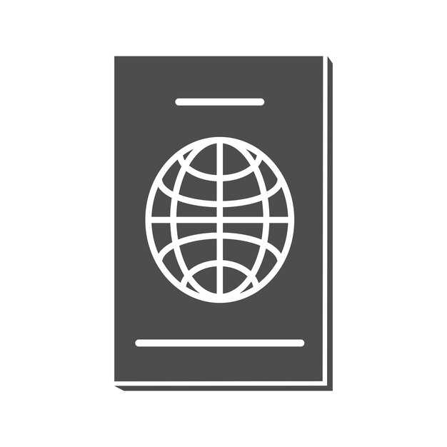 plantilla vectorial de diseño de icono de pasaporte