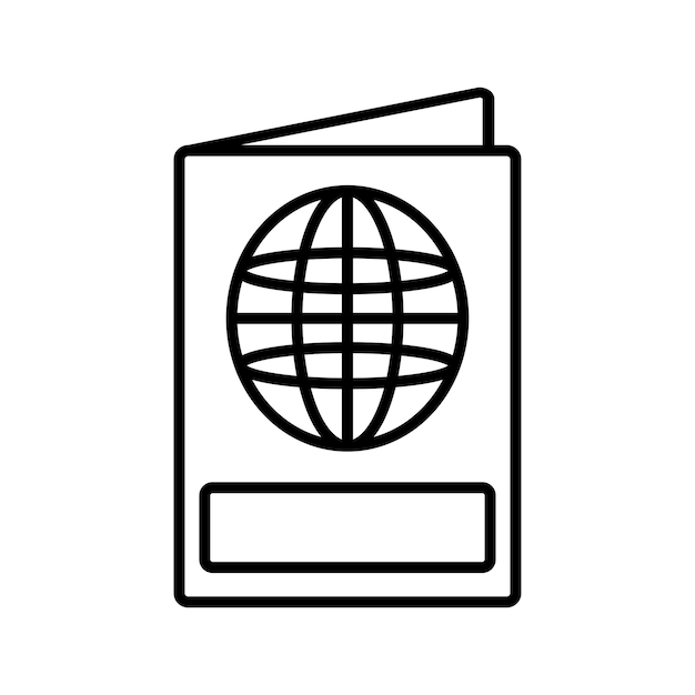 plantilla vectorial de diseño de icono de pasaporte