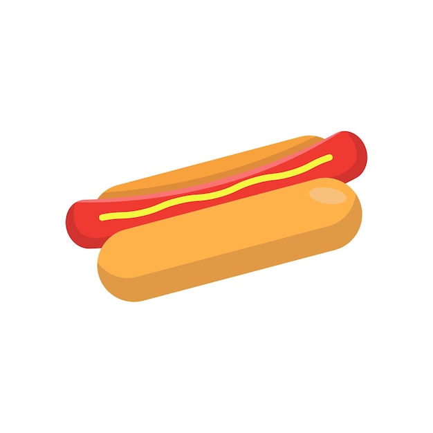 plantilla vectorial de diseño de icono de perrito caliente
