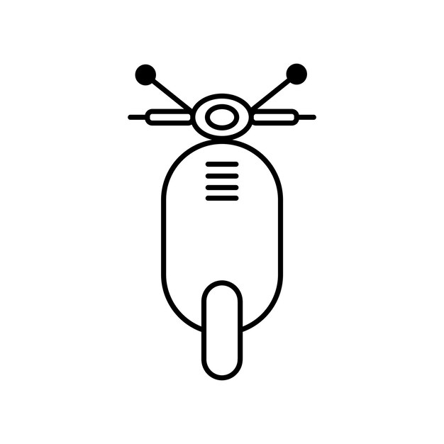 plantilla vectorial de diseño de icono de scooter