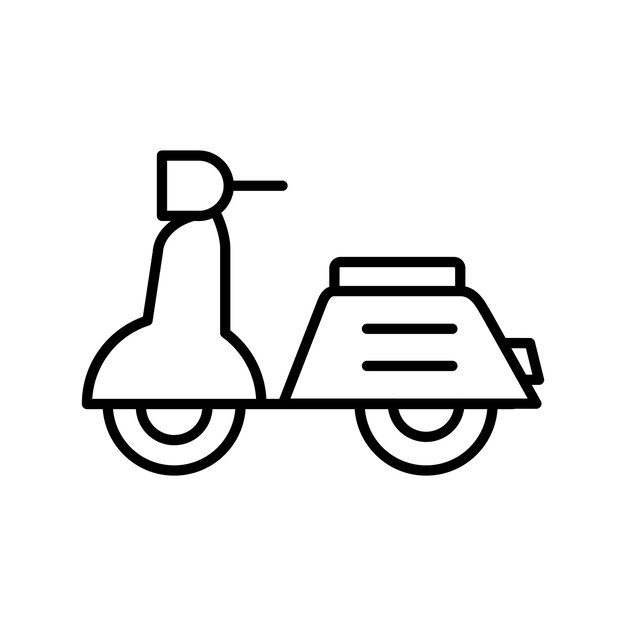 plantilla vectorial de diseño de icono de scooter