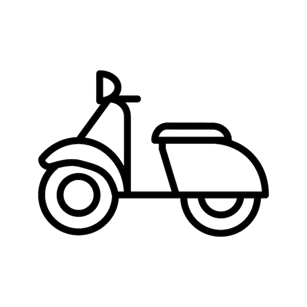 plantilla vectorial de diseño de icono de scooter