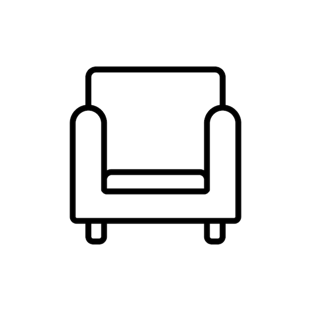 plantilla vectorial de diseño de icono de sofá