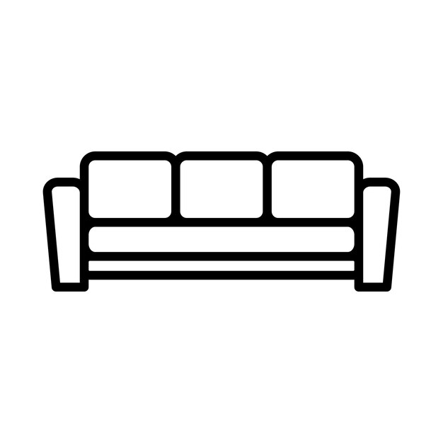 plantilla vectorial de diseño de icono de sofá
