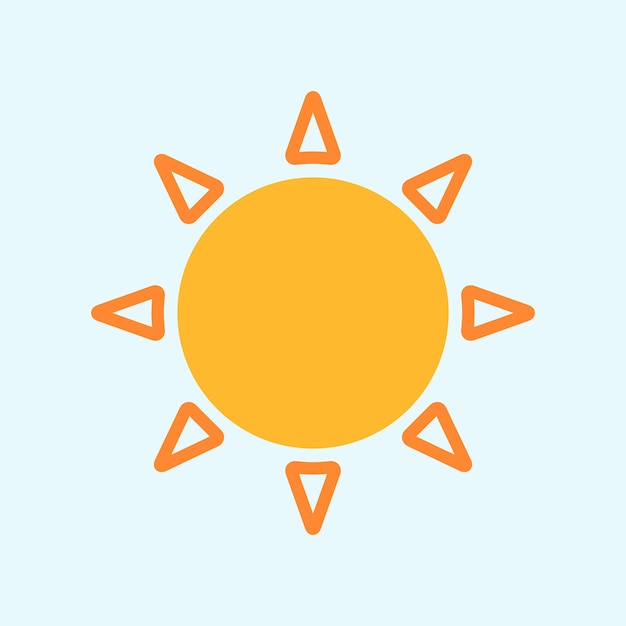 plantilla vectorial de diseño de icono soleado