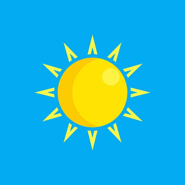 plantilla vectorial de diseño de icono soleado