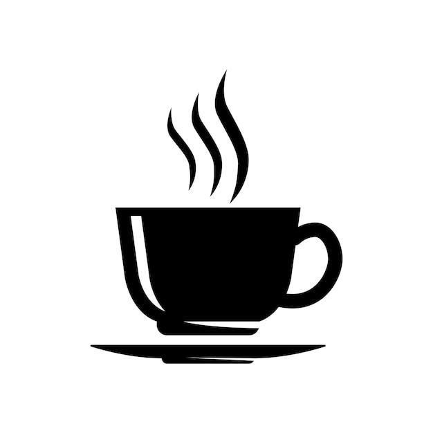 plantilla vectorial de diseño de icono de taza de café