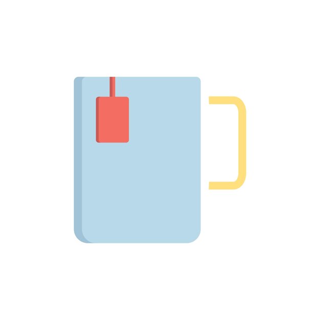 plantilla vectorial de diseño de icono de taza de té