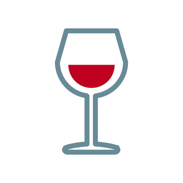 plantilla vectorial de diseño de icono de vaso de vino