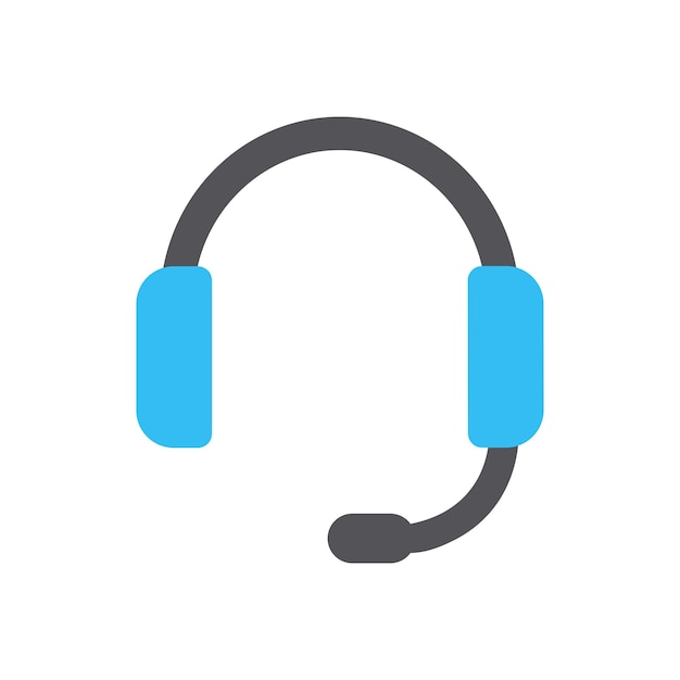 plantilla vectorial de diseño de iconos de auriculares