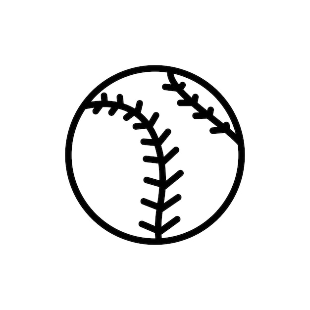 plantilla vectorial de diseño de iconos de béisbol