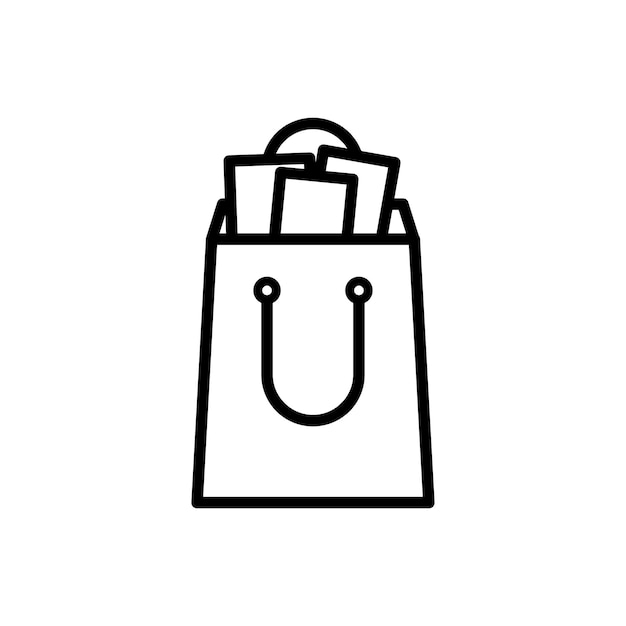 plantilla vectorial de diseño de iconos de bolsas de compras